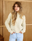 Made in Canada 100% Cotton Ivy Cable Knit Sweater - Unisex - Province of Canada