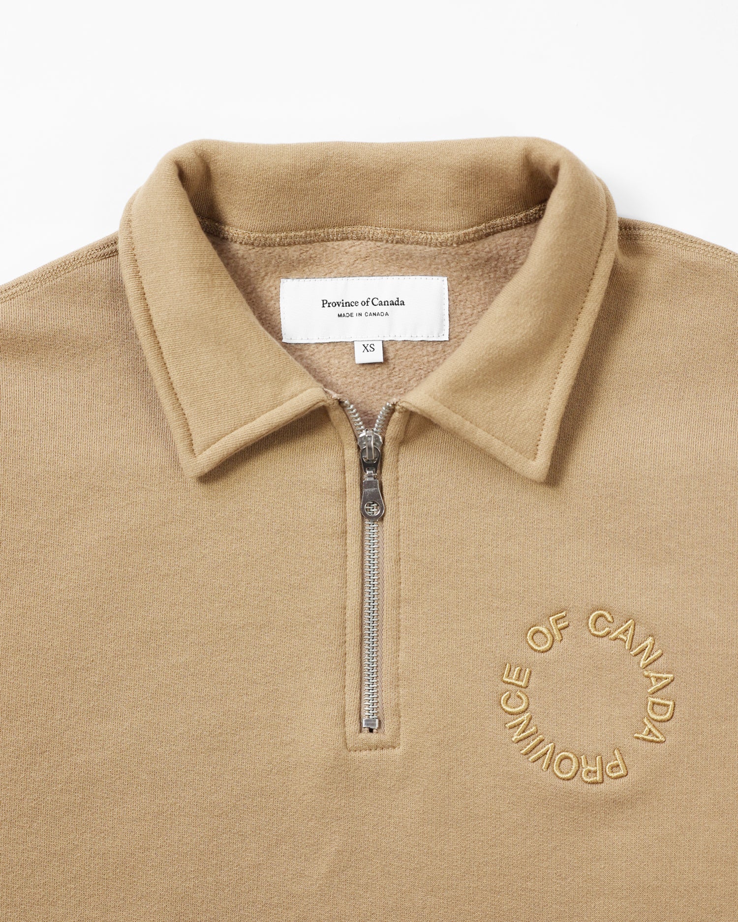 Made in Canada Half Zip Fleece Sweatshirt Dune Unisex - Province of Canada