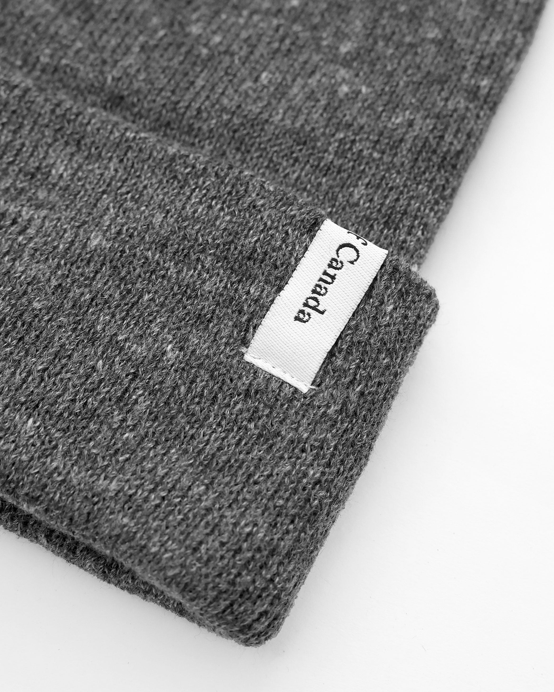 Charcoal Made in Canada Ribbed Cotton Toque Beanie - Province of Canada