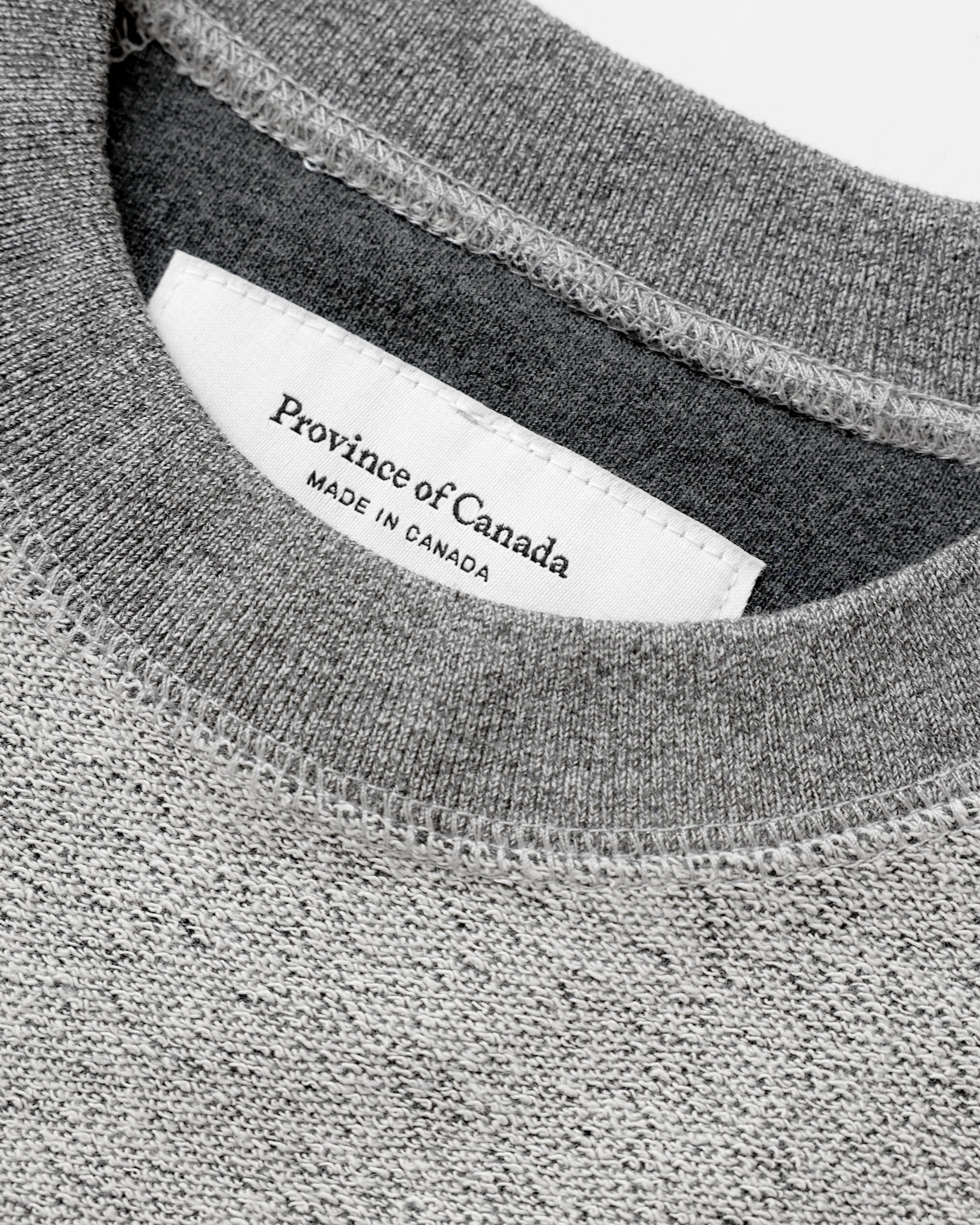 Made in Canada Reverse French Terry Sweatshirt Charcoal - Unisex - Province of Canada