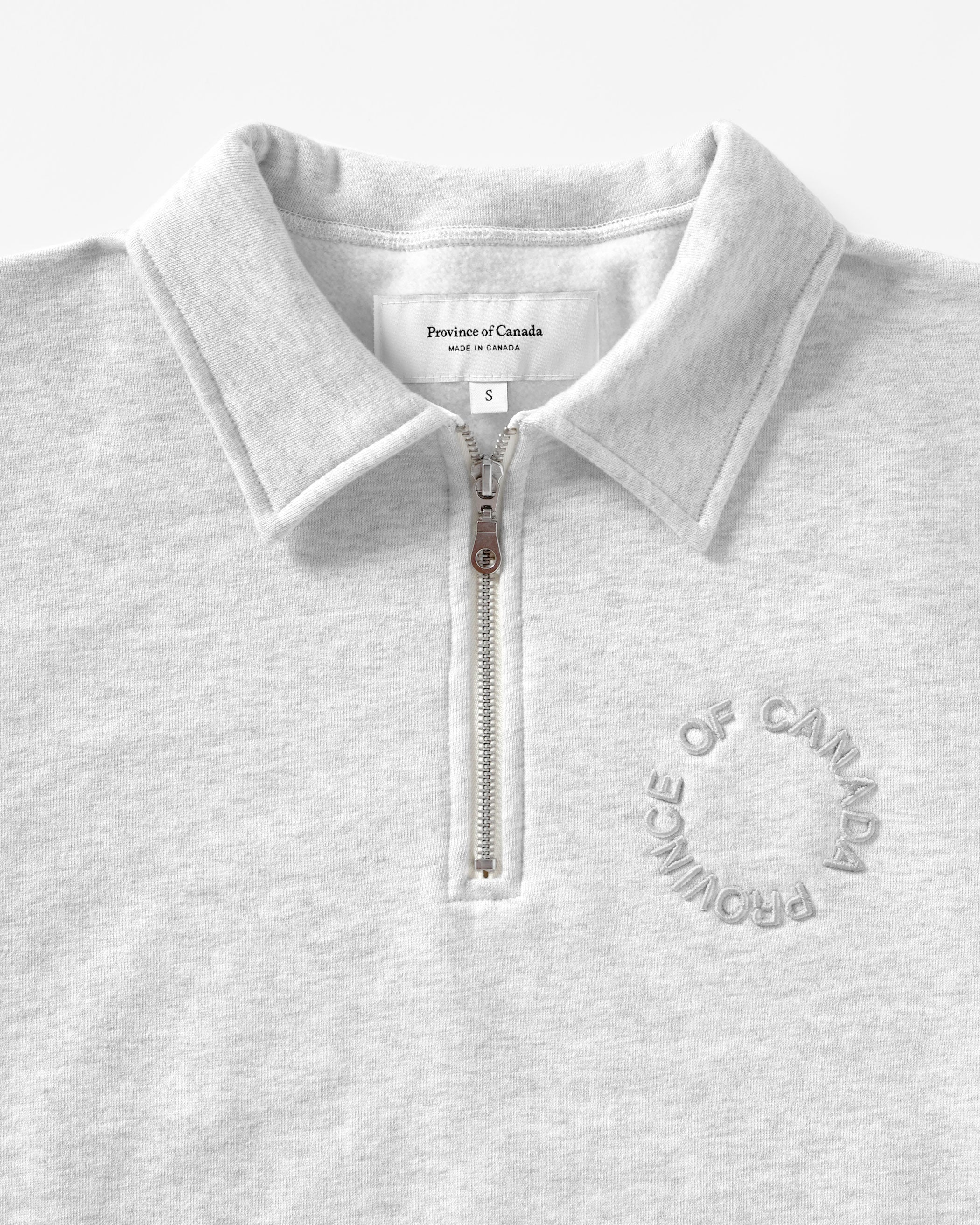 Made in Canada Half Zip Fleece Sweatshirt Cloud - Unisex - Province of Canada