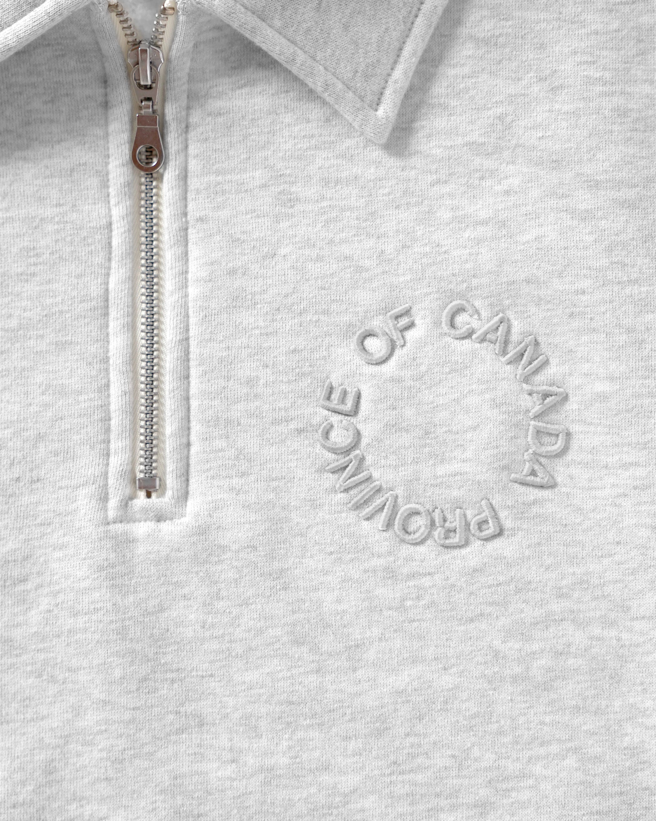 Made in Canada Half Zip Fleece Sweatshirt Cloud - Unisex - Province of Canada