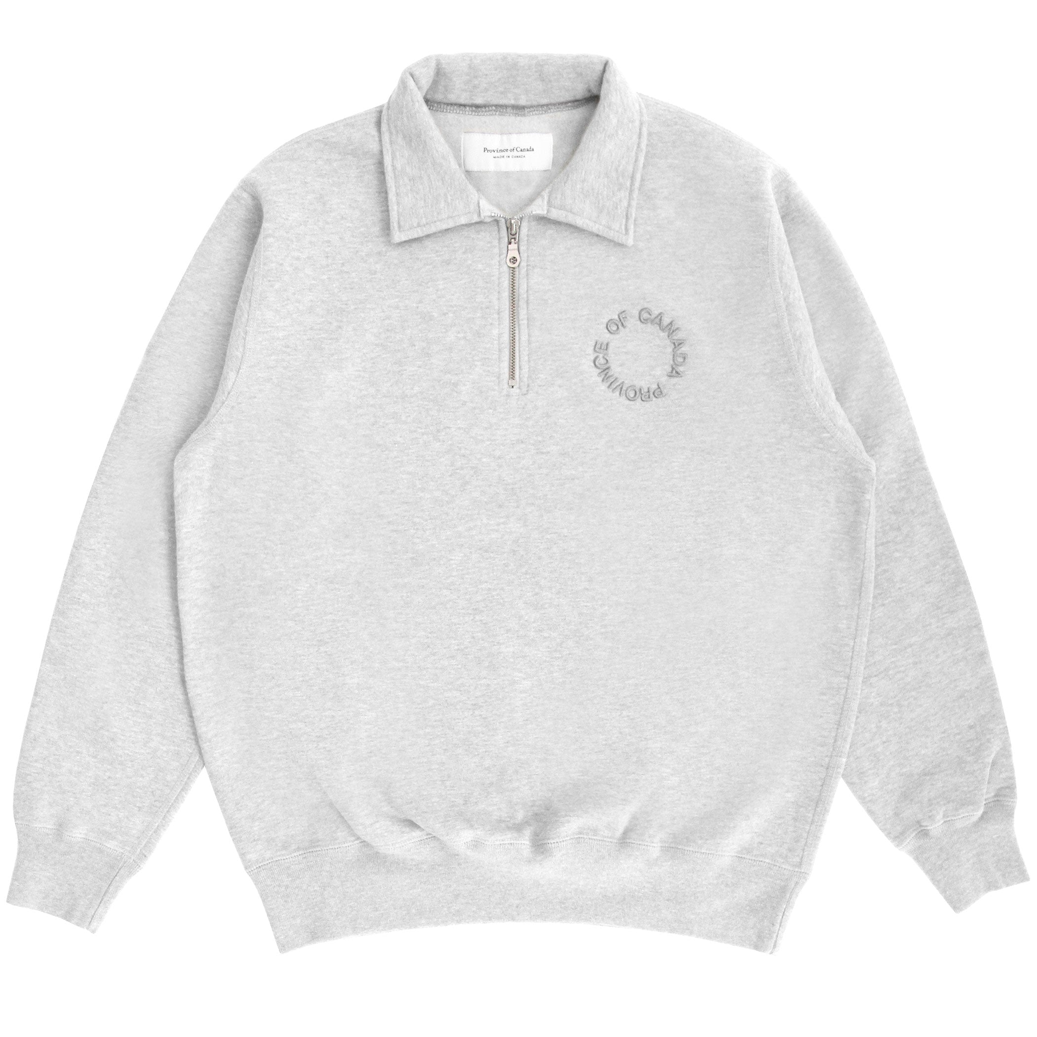 Made in Canada Half Zip Fleece Sweatshirt Cloud - Unisex - Province of Canada