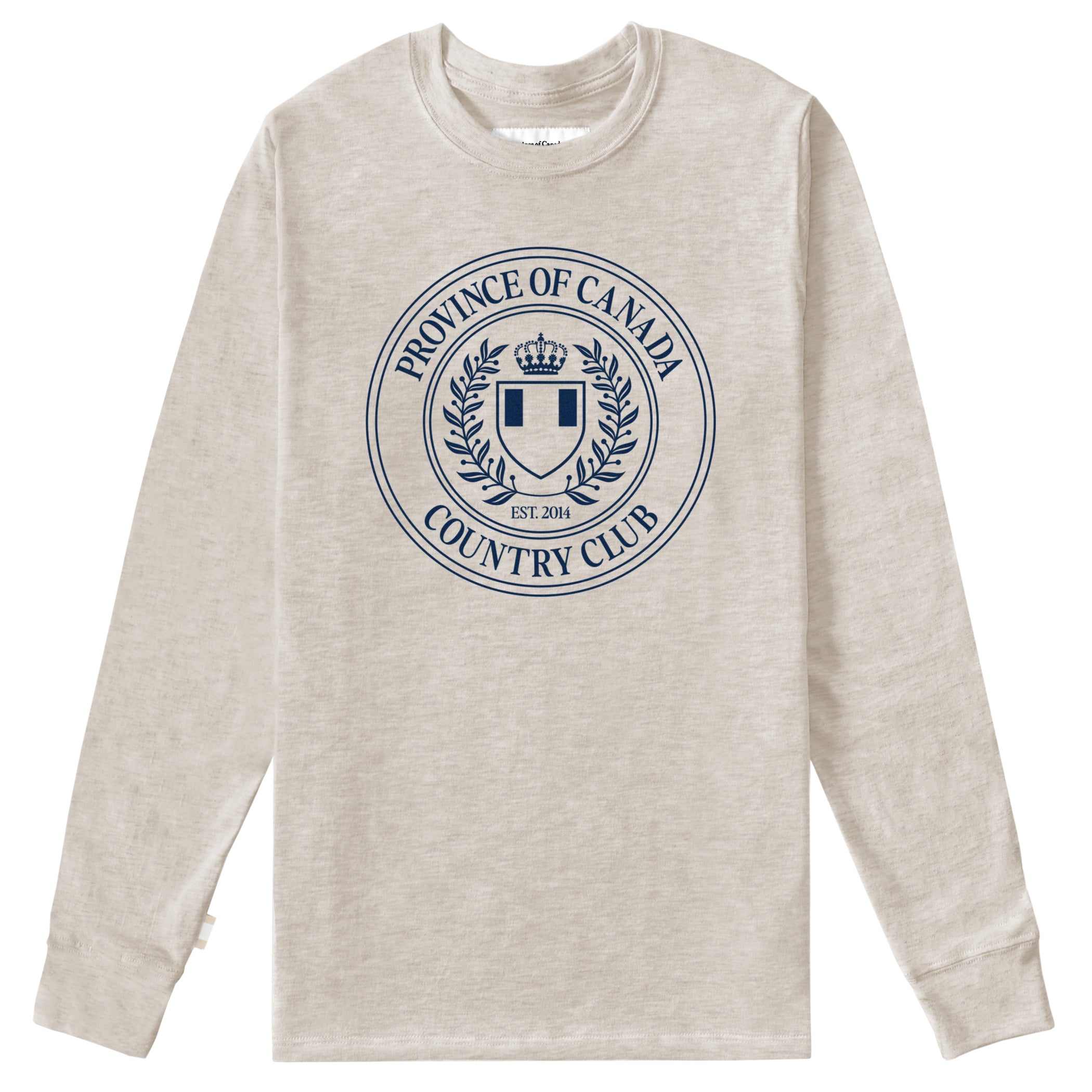 Made in Canada Country Club Long Sleeve Tee Oatmeal - Unisex - Province of Canada