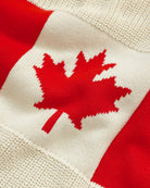 Made Knit in Canada 100% Cotton Canada Flag Cotton Knit Sweater Cream - Unisex - Province of Canada
