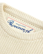 Made Knit in Canada 100% Cotton Canada Flag Cotton Knit Sweater Cream - Unisex - Province of Canada