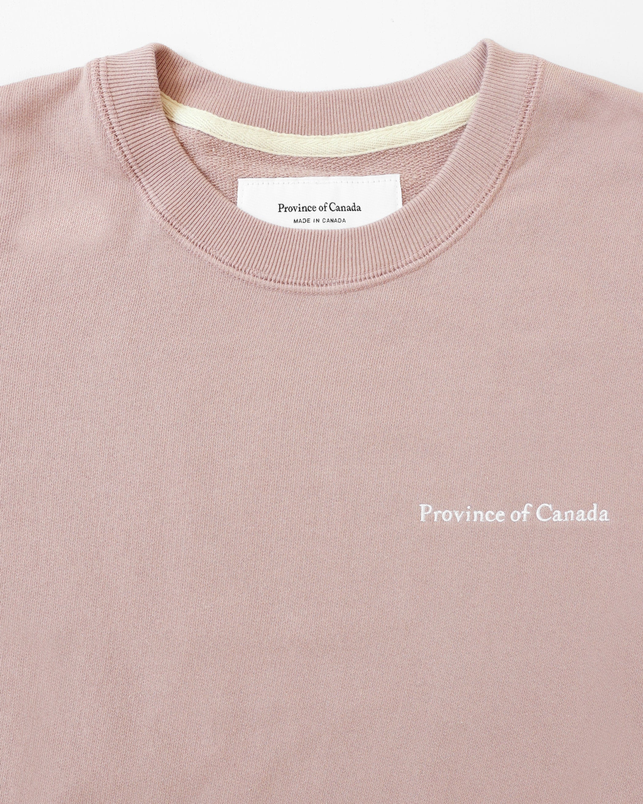 Made in Canada 100% Cotton French Terry Long Sweatshirt Tunic Dusk Pink - Province of Canada