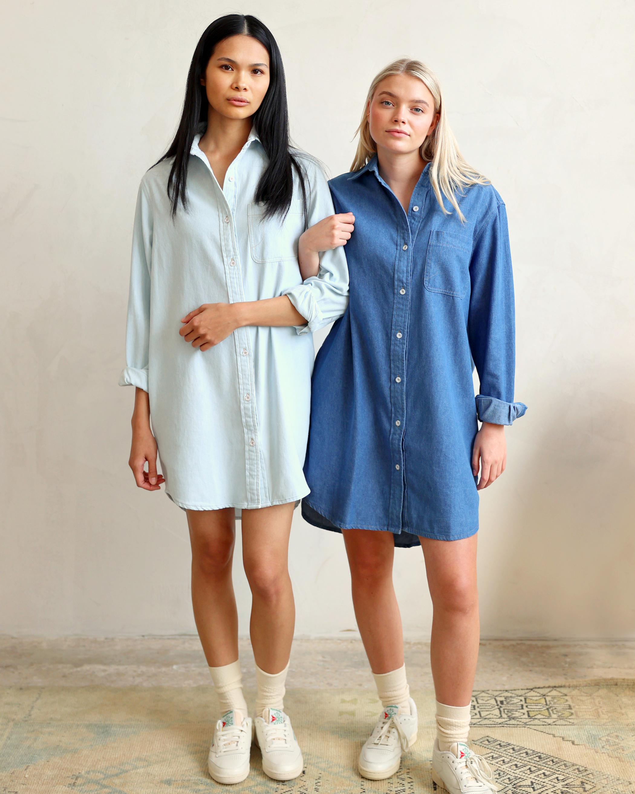 Made in Canada Light Wash Bleached Denim Jean Dress - Province of Canada