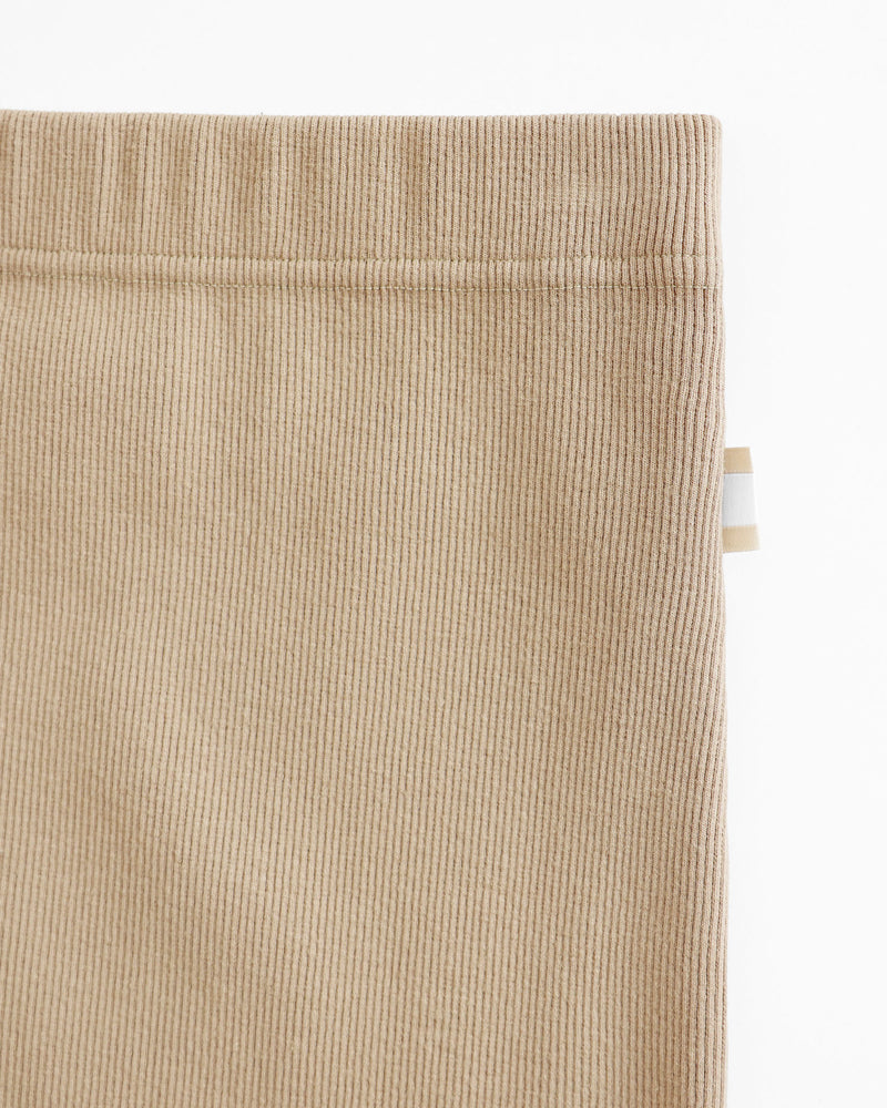Made in Canada Cotton Midi Ribbed Skirt Dune - Province of Canada