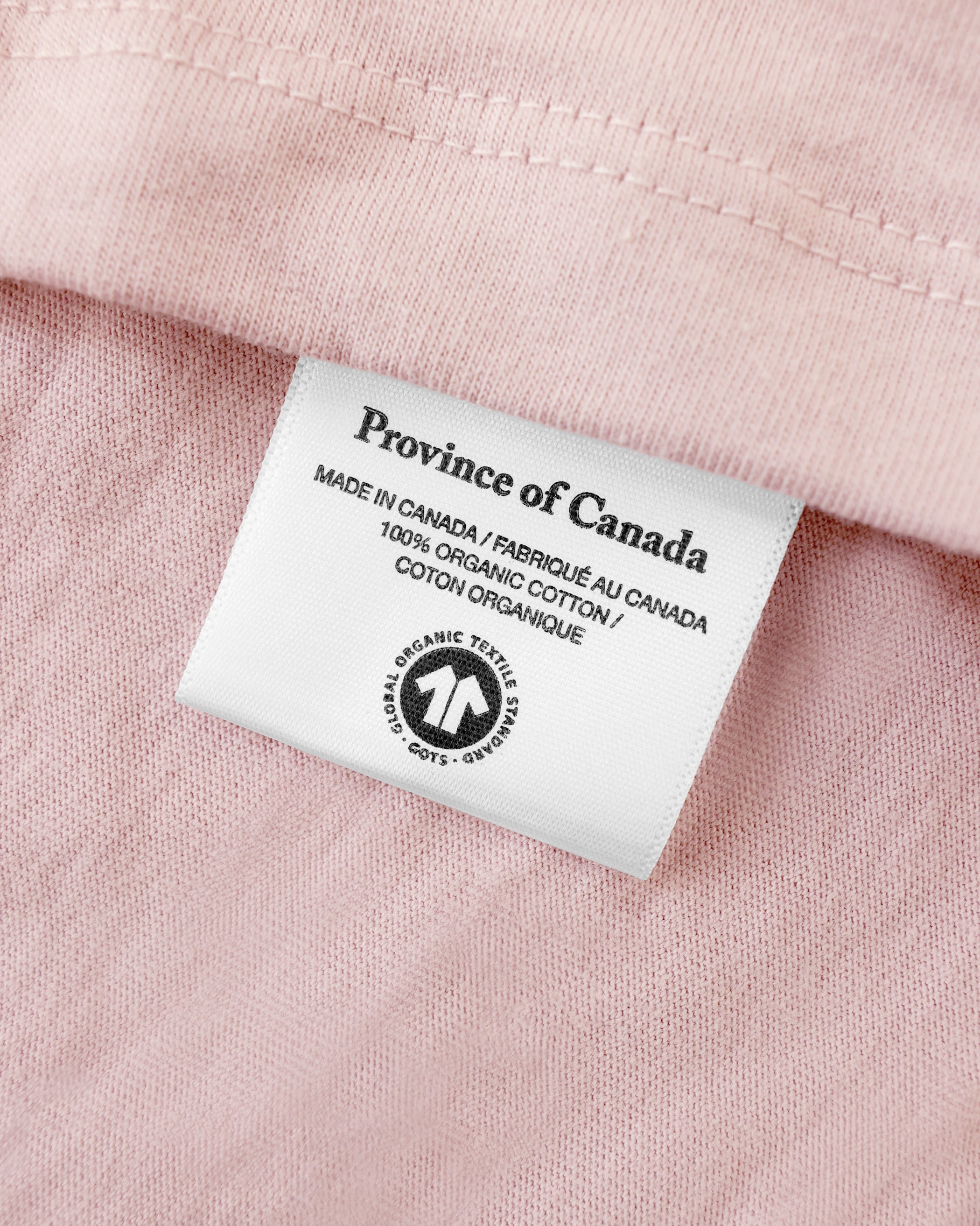 Made in Canada 100% Organic Cotton Monday Long Sleeve Tee Dusk Dirty Pink Champagne Unisex - Province of Canada