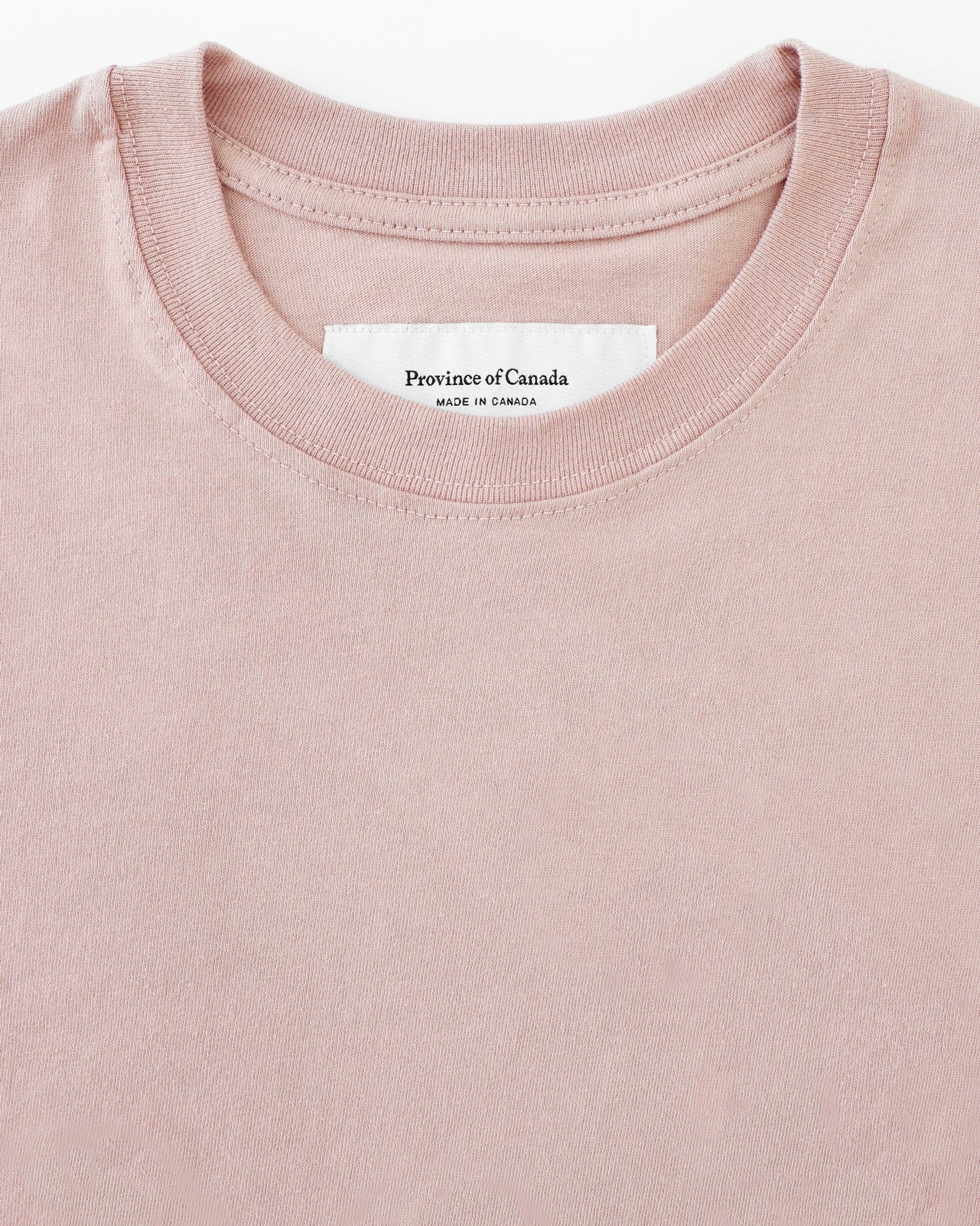 Made in Canada 100% Organic Cotton Monday Long Sleeve Tee Dusk Dirty Pink Champagne Unisex - Province of Canada