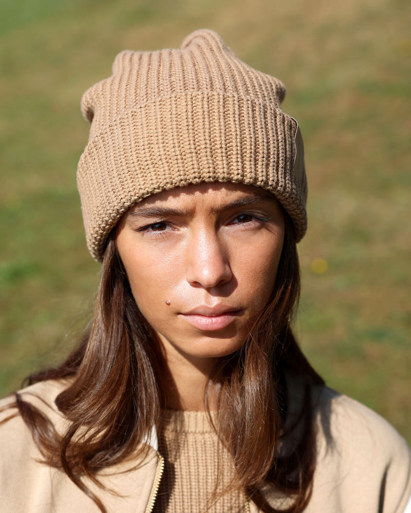 Made in Canada Relaxed Ribbed Cotton Toque Dune - Province of Canada