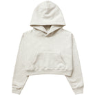 Made in Canada Fleece Flag Fleece Crop Hoodie Eggshell Province of Canada