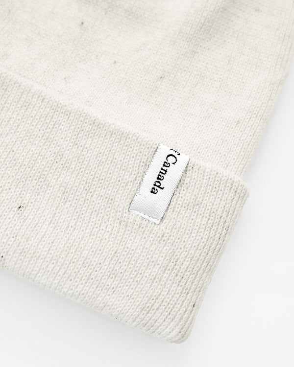 Made in Canada Fine Ribbed Cotton Toque Eggshell - Province of Canada