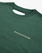 Made in Canada 100% Cotton French Terry Crop Sweatshirt Forest - Province of Canada