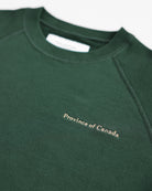 Made in Canada 100% Cotton French Terry Sweatshirt Forest - Unisex - Province of Canada