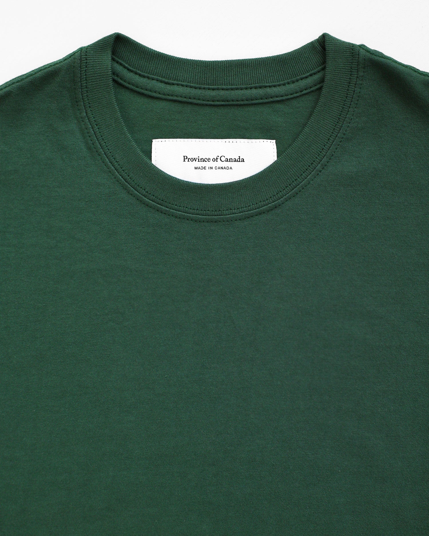 Made in Canada 100% Organic Cotton Monday Long Sleeve Crop Top Forest Green - Province of Canada