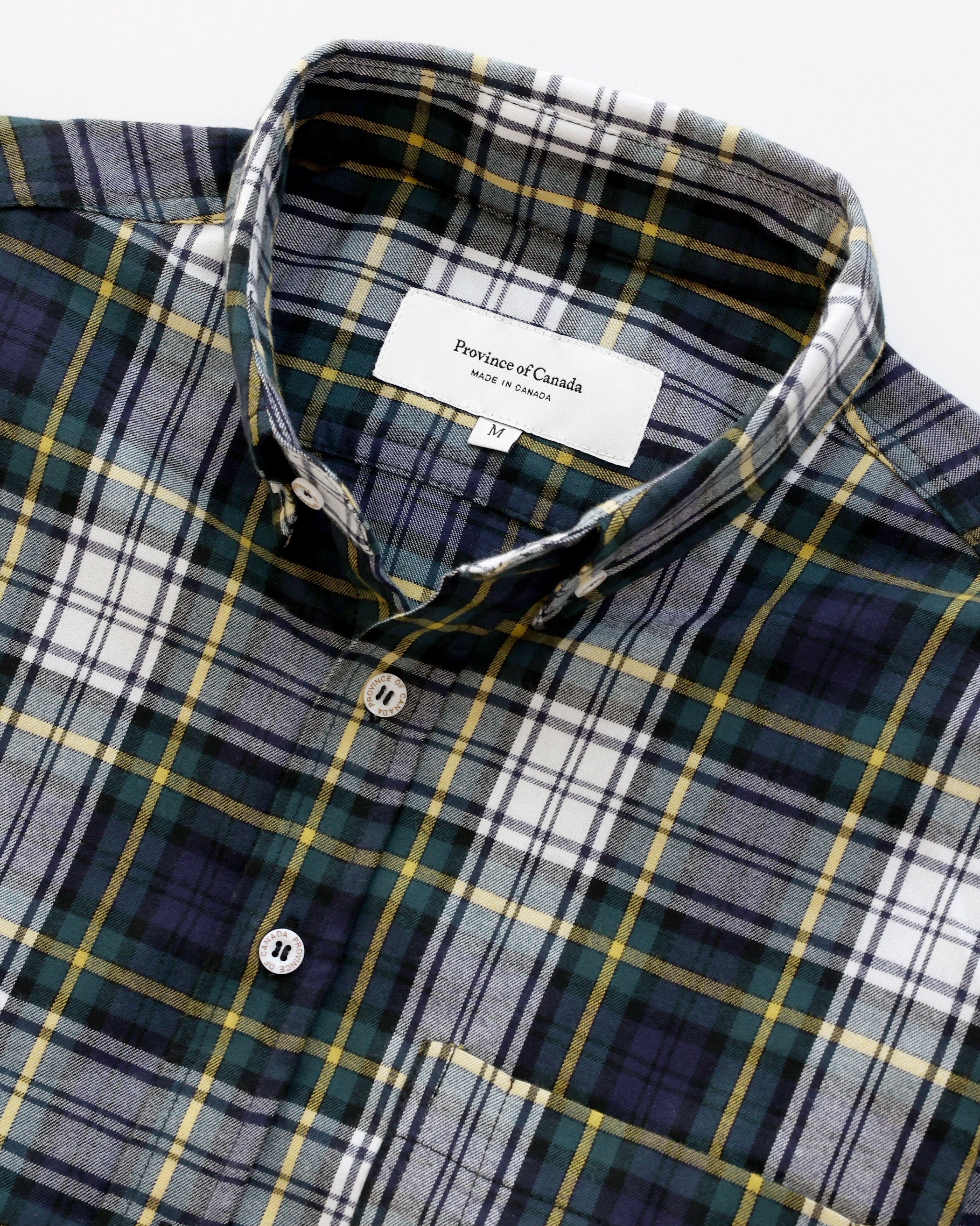 Made in Canada Plaid Flannel Shirt Navy - Unisex - Province of Canada