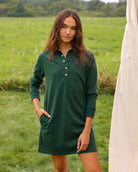 Made in Canada Sunday Polo Long Sleeve Dress Forest - Province of Canada