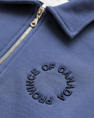  Made in Canada Half Zip Fleece Sweatshirt French Blue - Unisex - Province of Canada