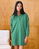 Made in Canada Fleece Sweater Dress Green - Province of Canada 