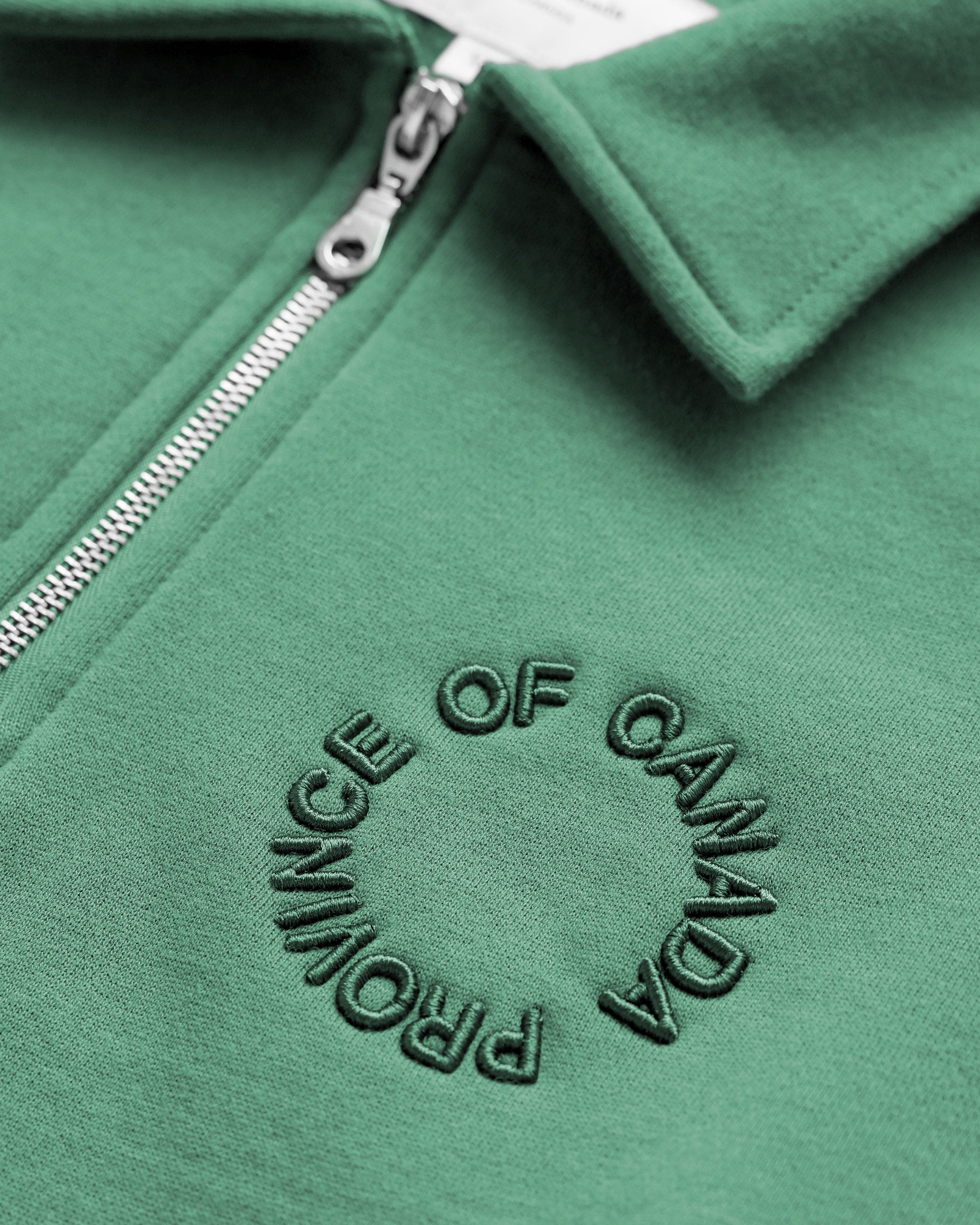 Half Zip Fleece Sweatshirt Green - Unisex – Province of Canada
