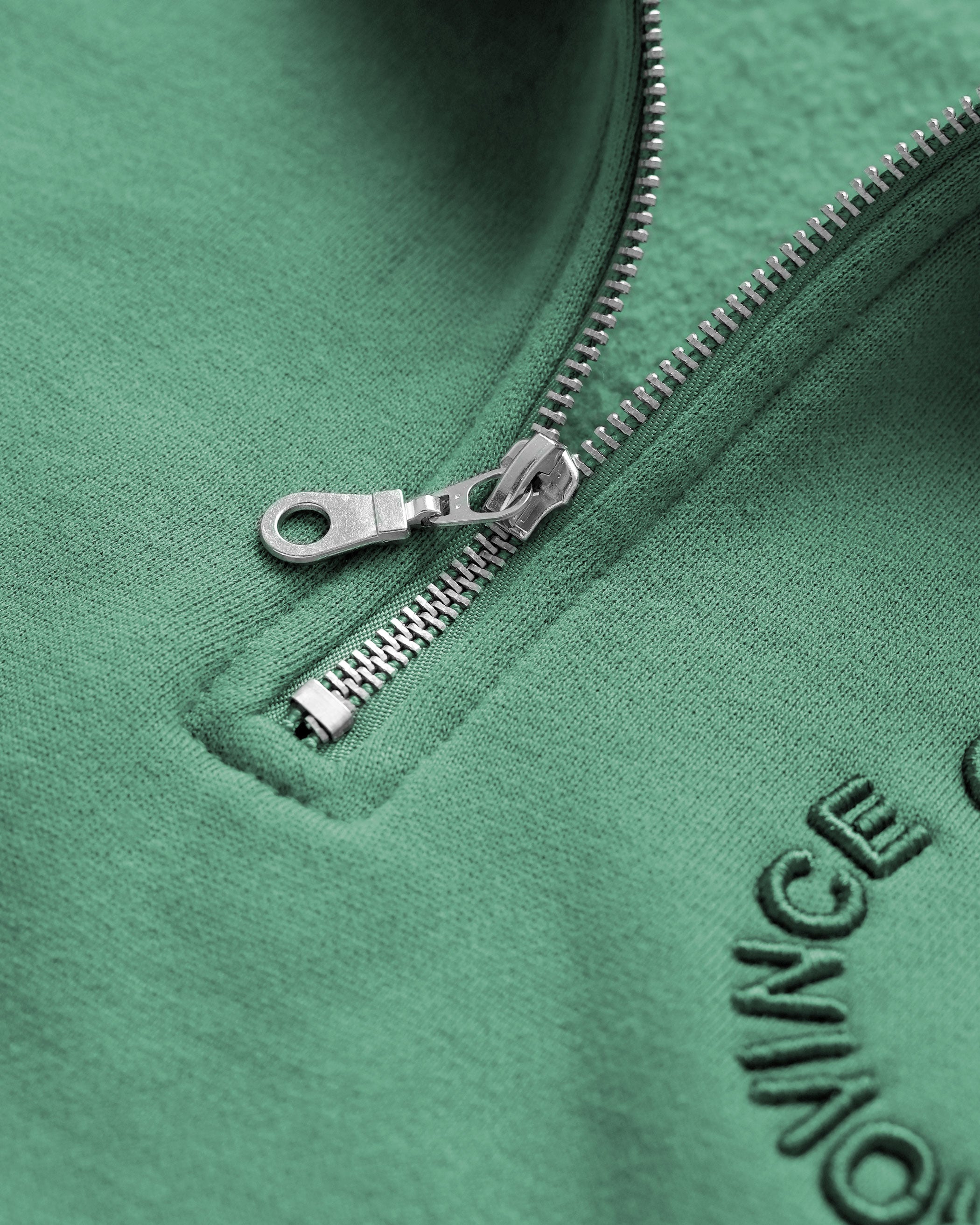 Half Zip Fleece Sweatshirt Green - Unisex – Province of Canada