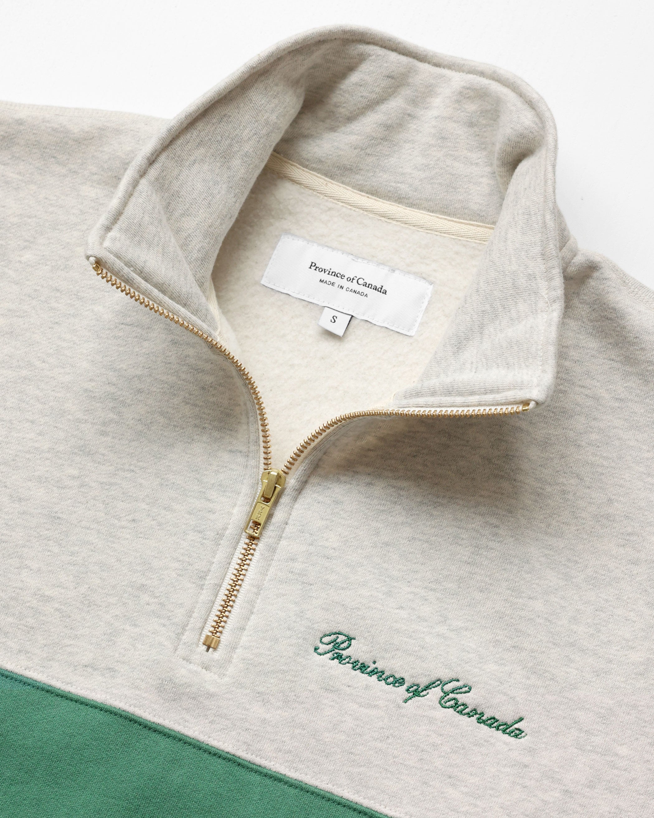 Made in Canada Club Cotton Fleece Half Zip Green - Unisex - Province of Canada 