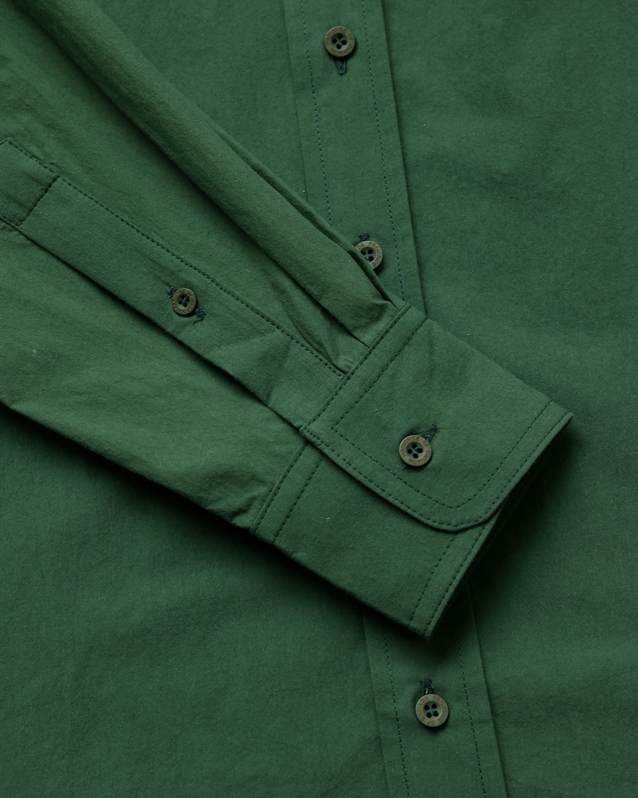 Made in Canada 100% Cotton Washed Poplin Dress Forest Green - Province of Canada