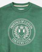 Made in Canada Country Club Fleece Sweatshirt Green - Unisex - Province of Canada