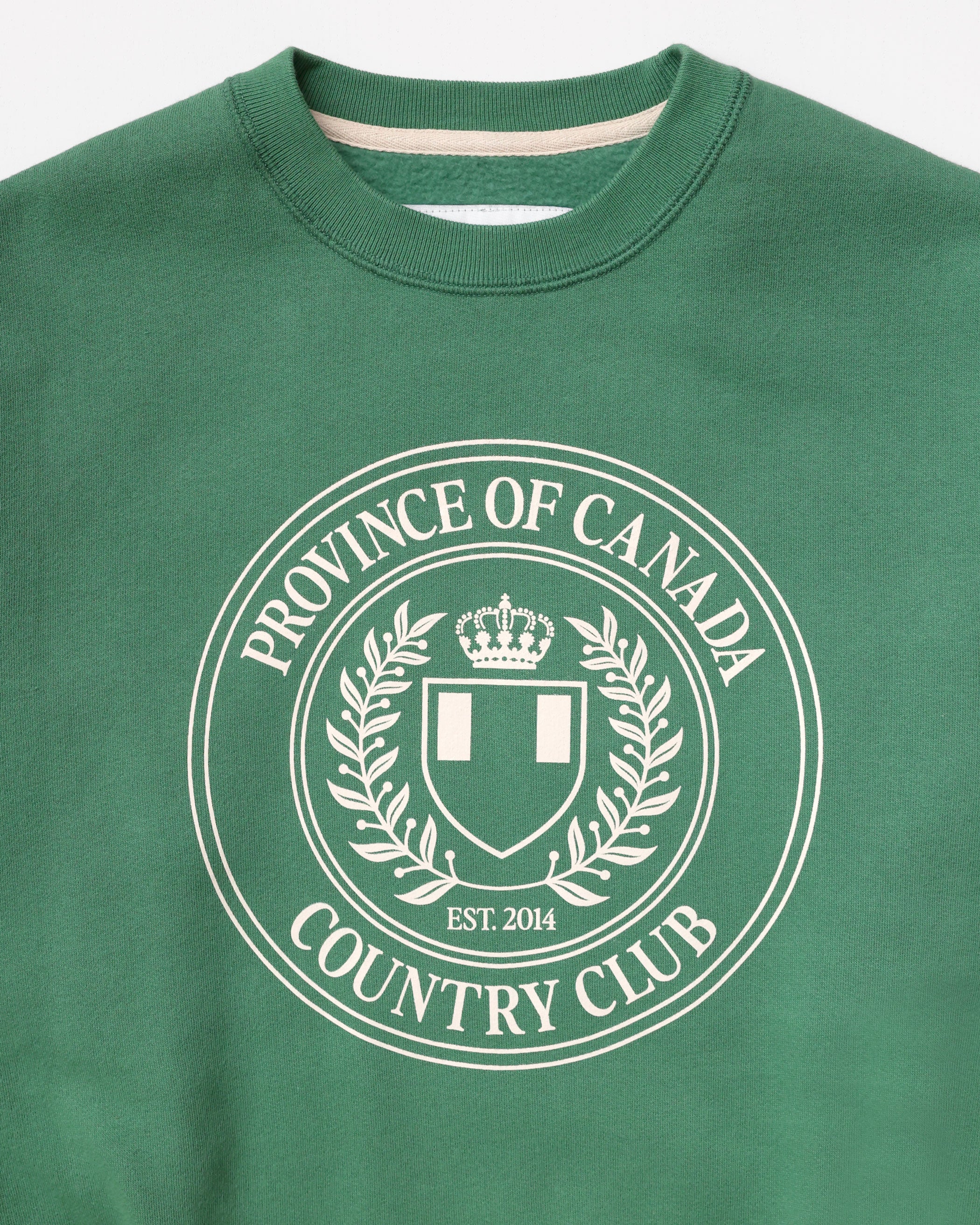 Made in Canada Country Club Fleece Sweatshirt Green - Unisex - Province of Canada