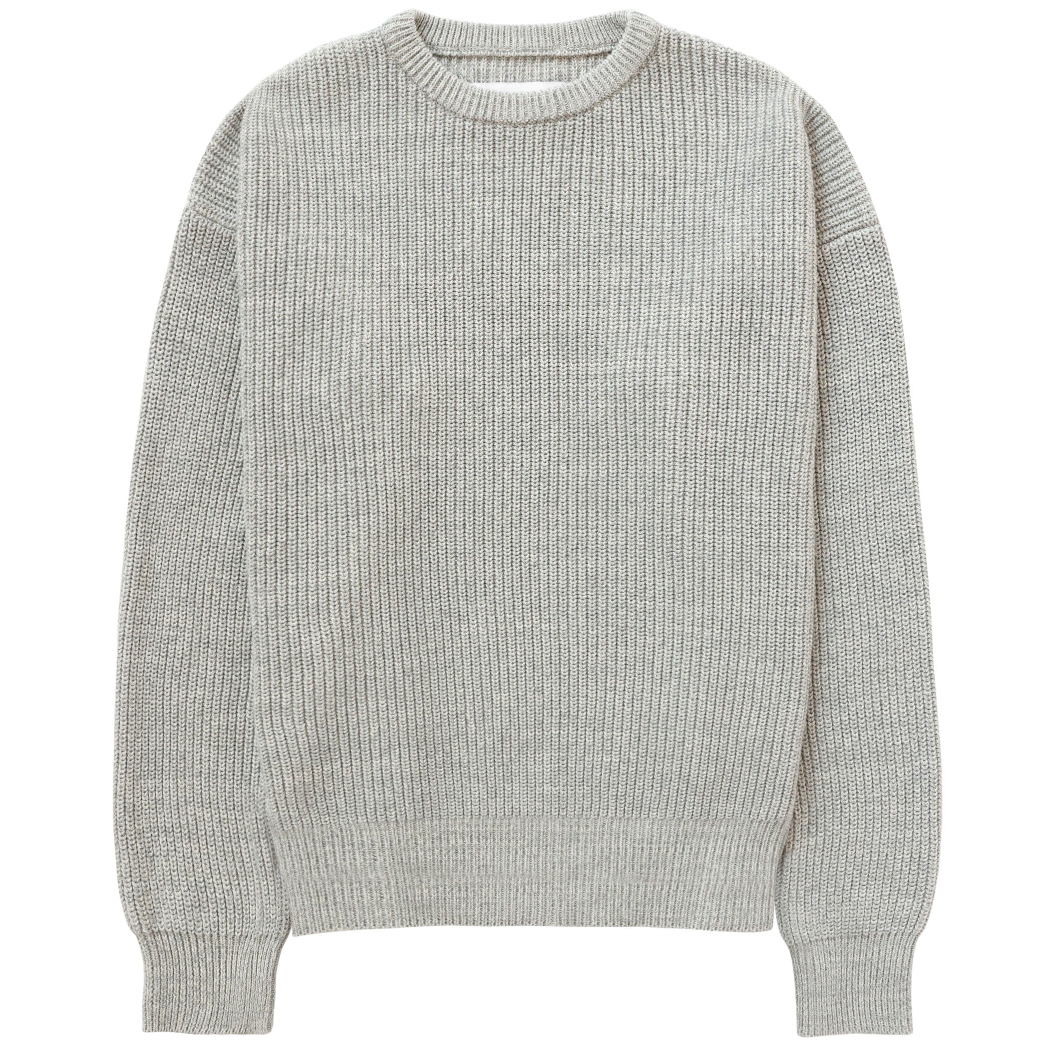 Cotton Knit Sweater Heather Grey Unisex Made in Canada