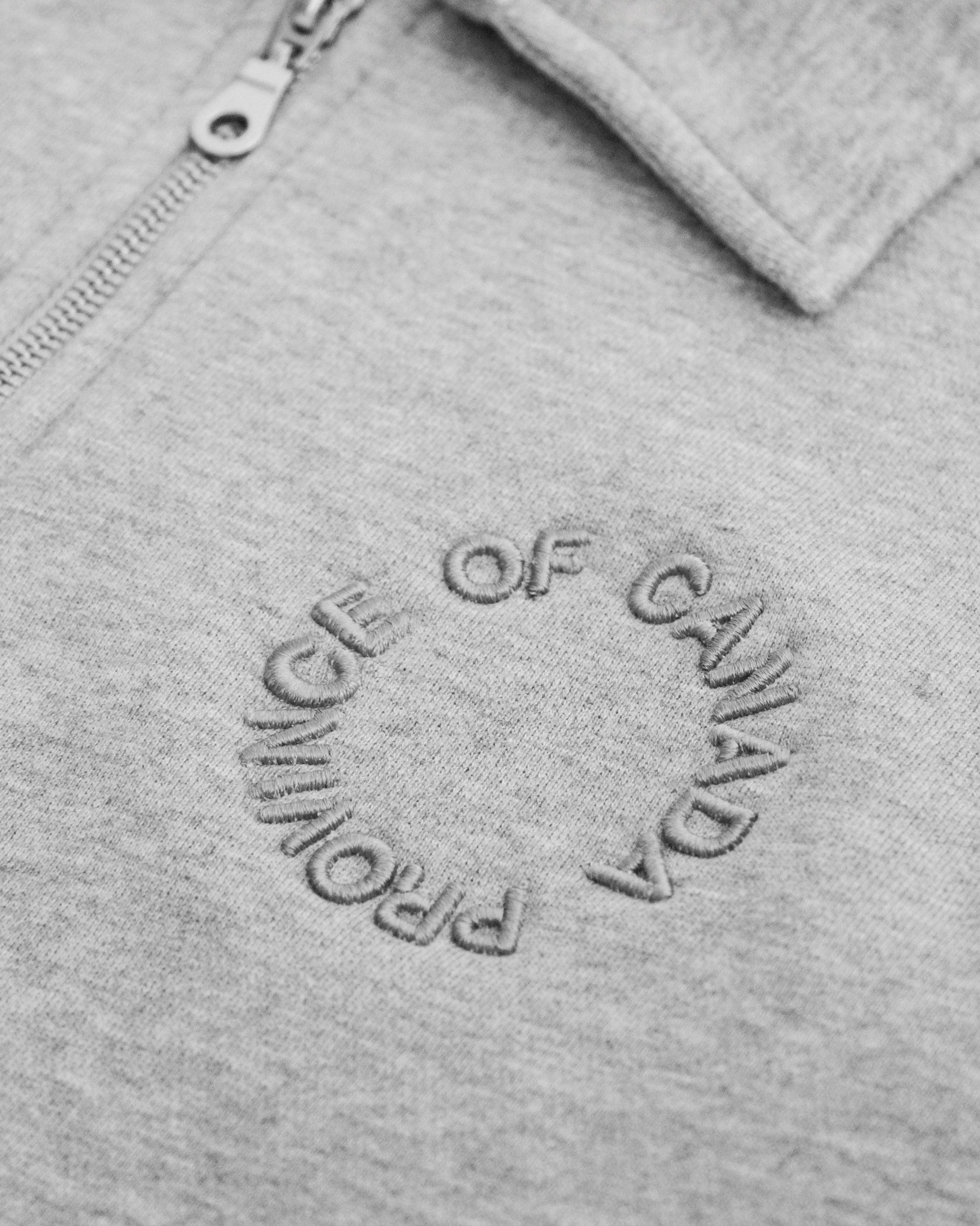 Half Zip Fleece Sweatshirt Heather Grey - Unisex – Province of Canada