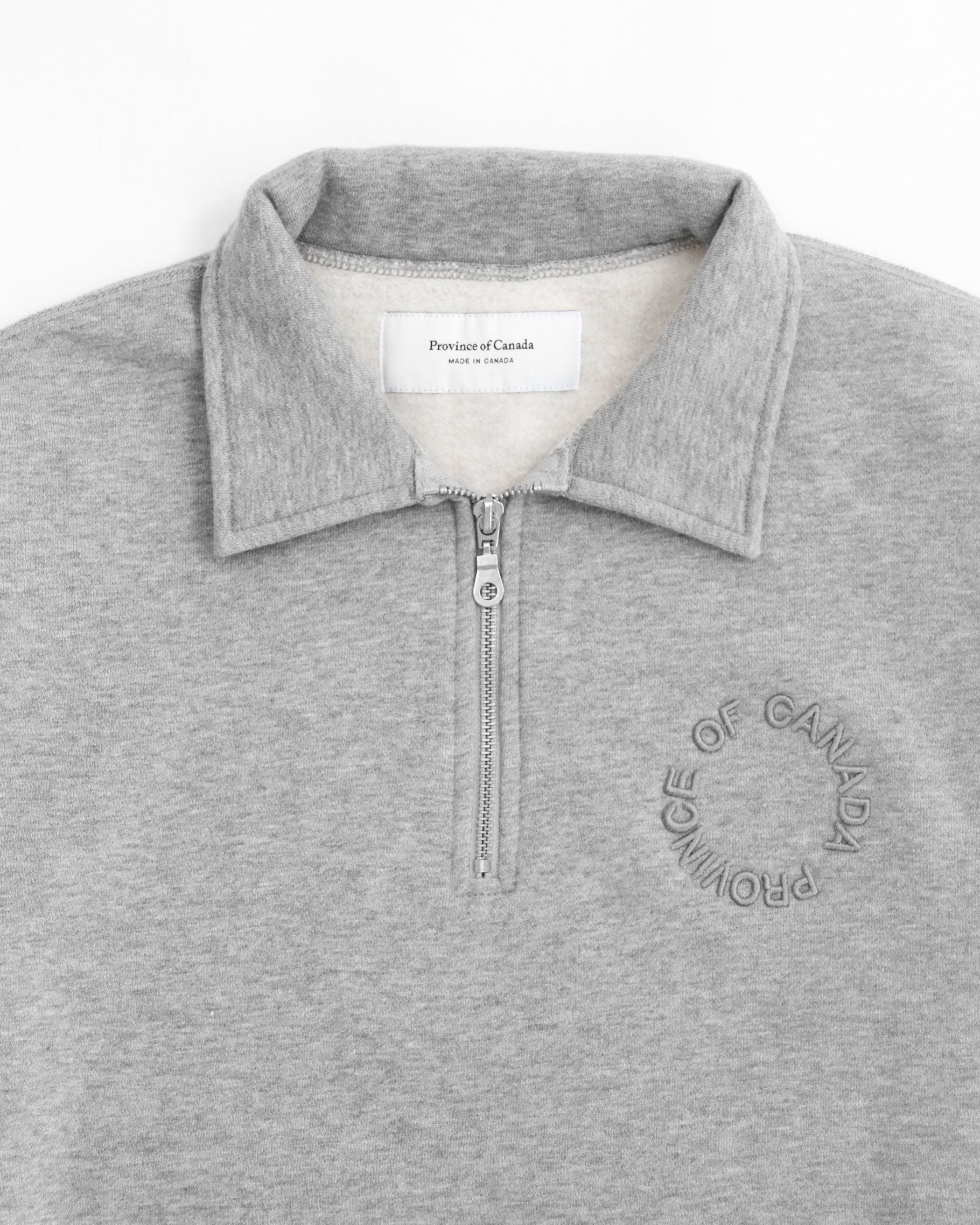 Half Zip Fleece Sweatshirt Heather Grey - Unisex – Province of Canada