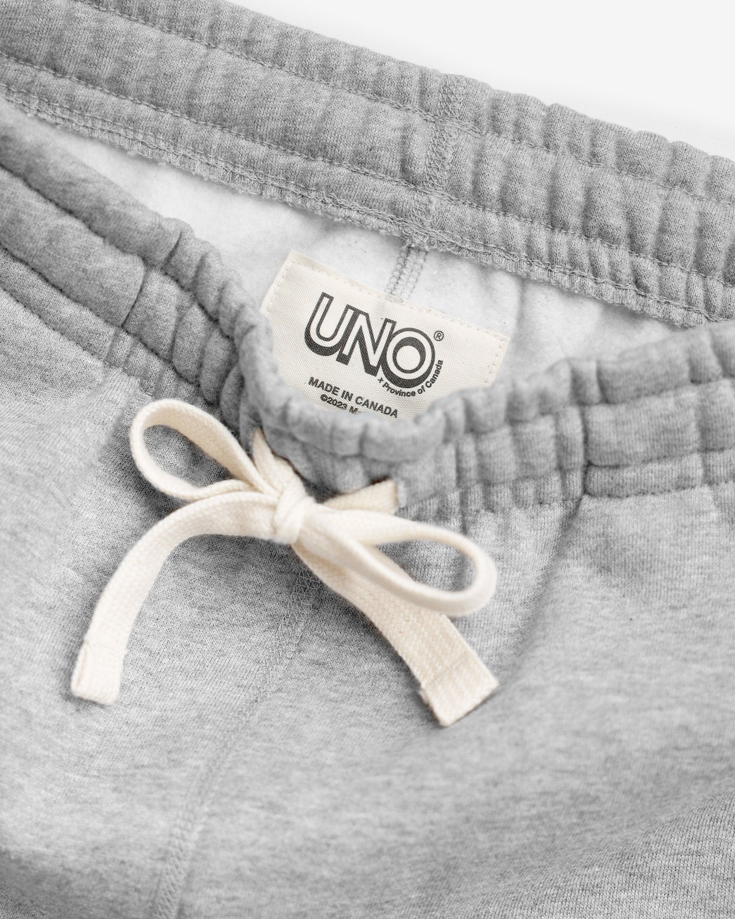 Uno Draw 4 Fleece Sweatpant Heather Grey - Made in Canada - Province of Canada