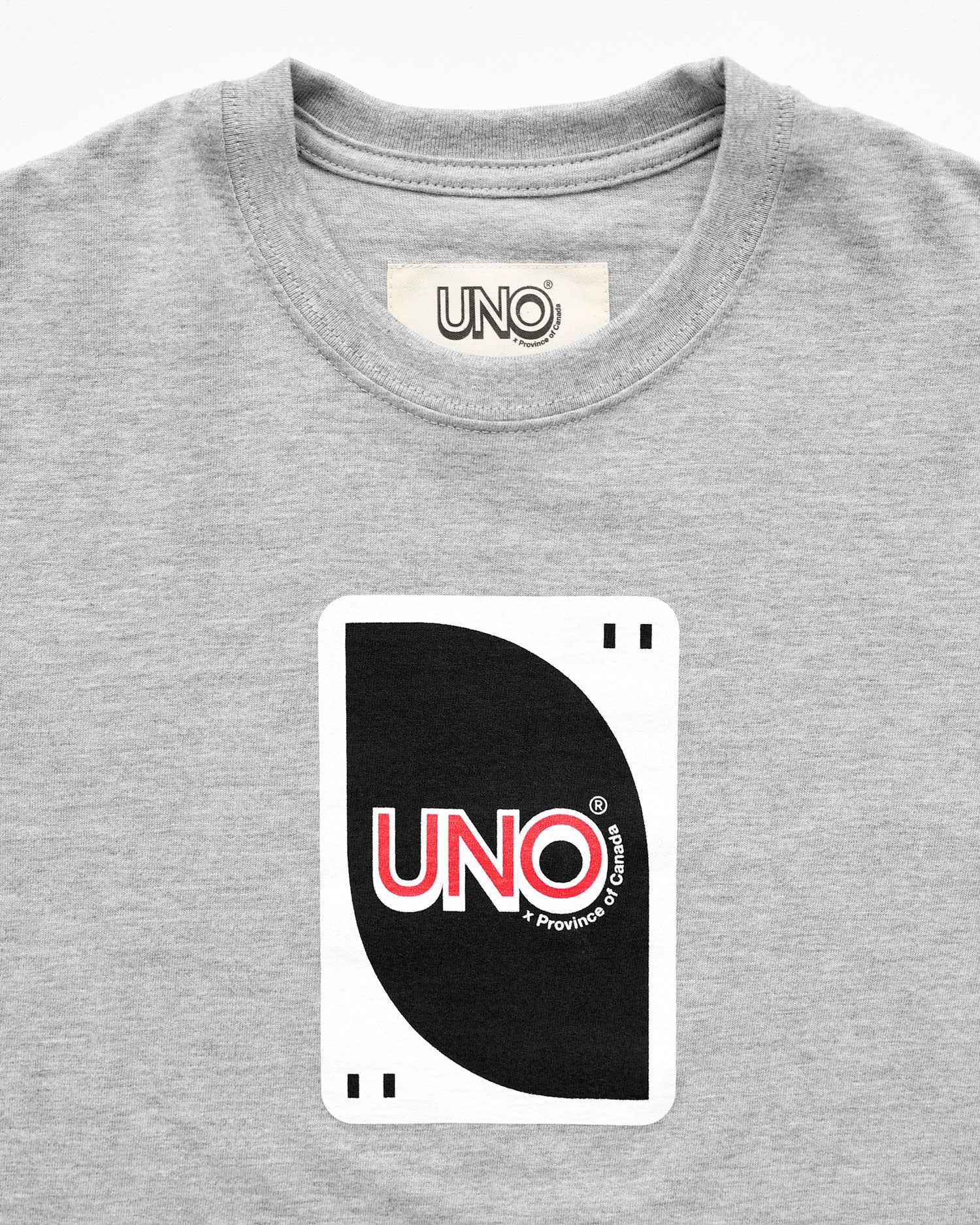 UNO Card Tee Heather Grey Unisex - Made in Canada - Province of Canada