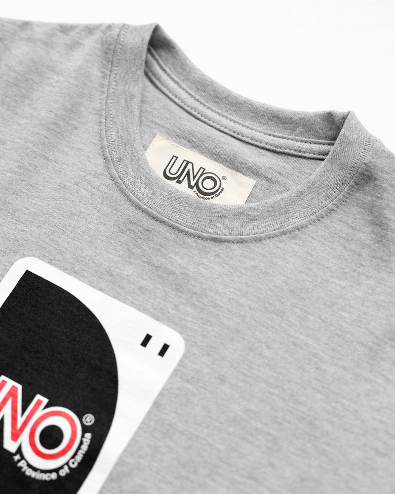 UNO Card Tee Heather Grey Unisex - Made in Canada - Province of Canada