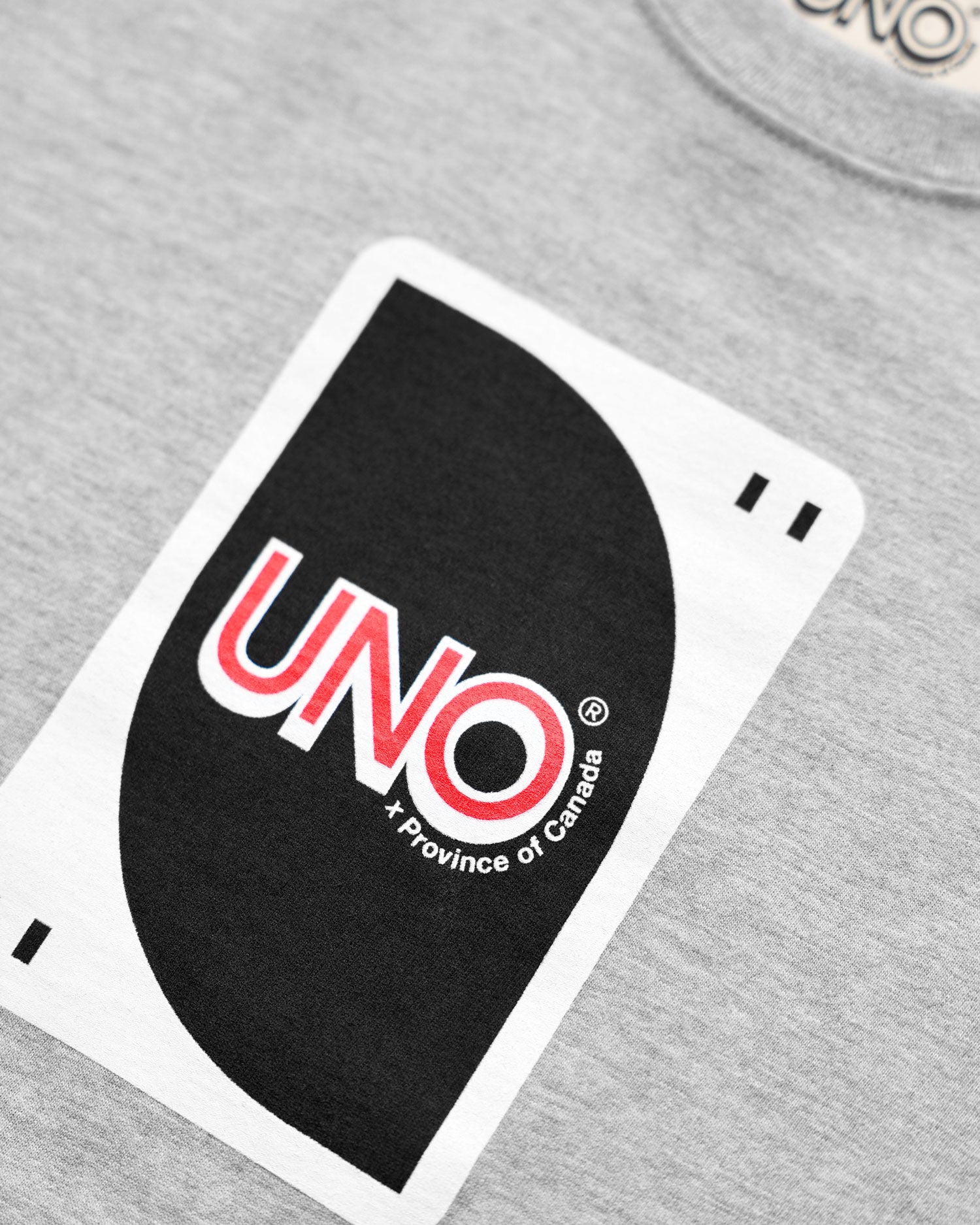 UNO Card Tee Heather Grey Unisex - Made in Canada - Province of Canada