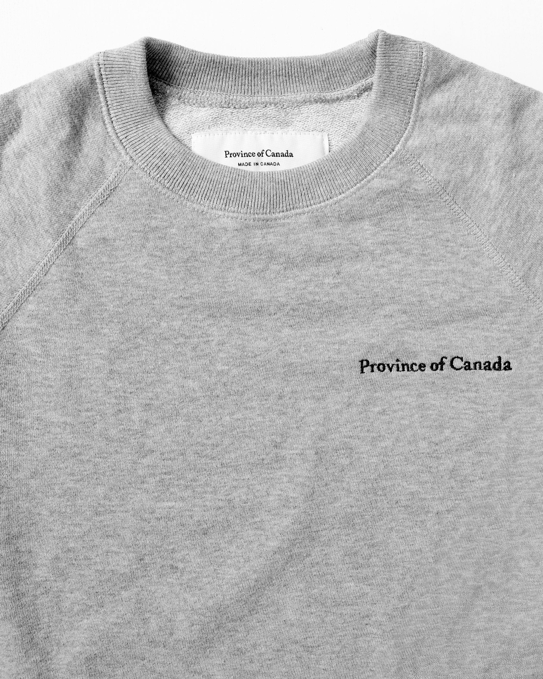 Made in Canada French Terry Sweater Heather Grey - Unisex - Province of Canada