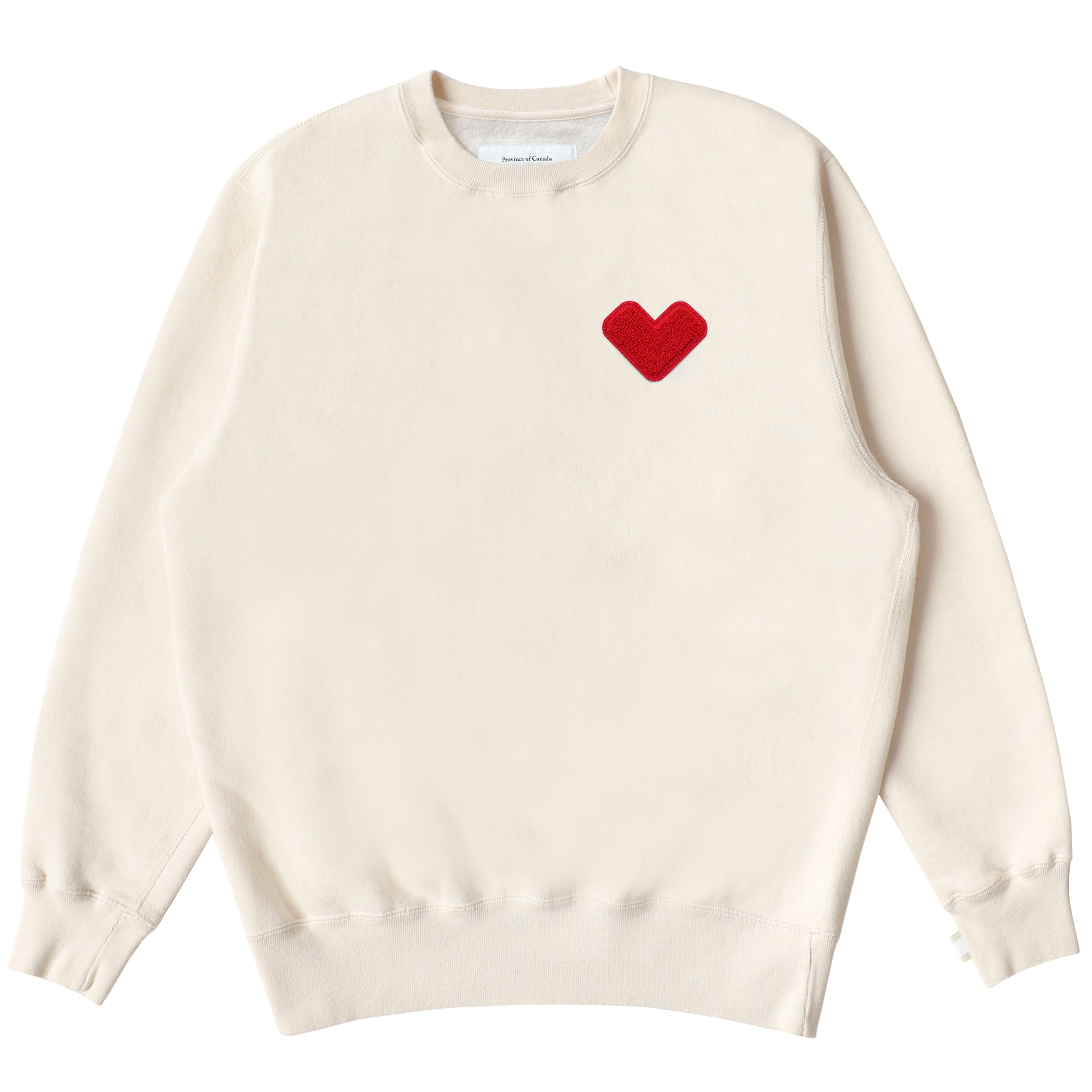 Made in Canada Heart Sweatshirt Cream - Unisex - Province of Canada