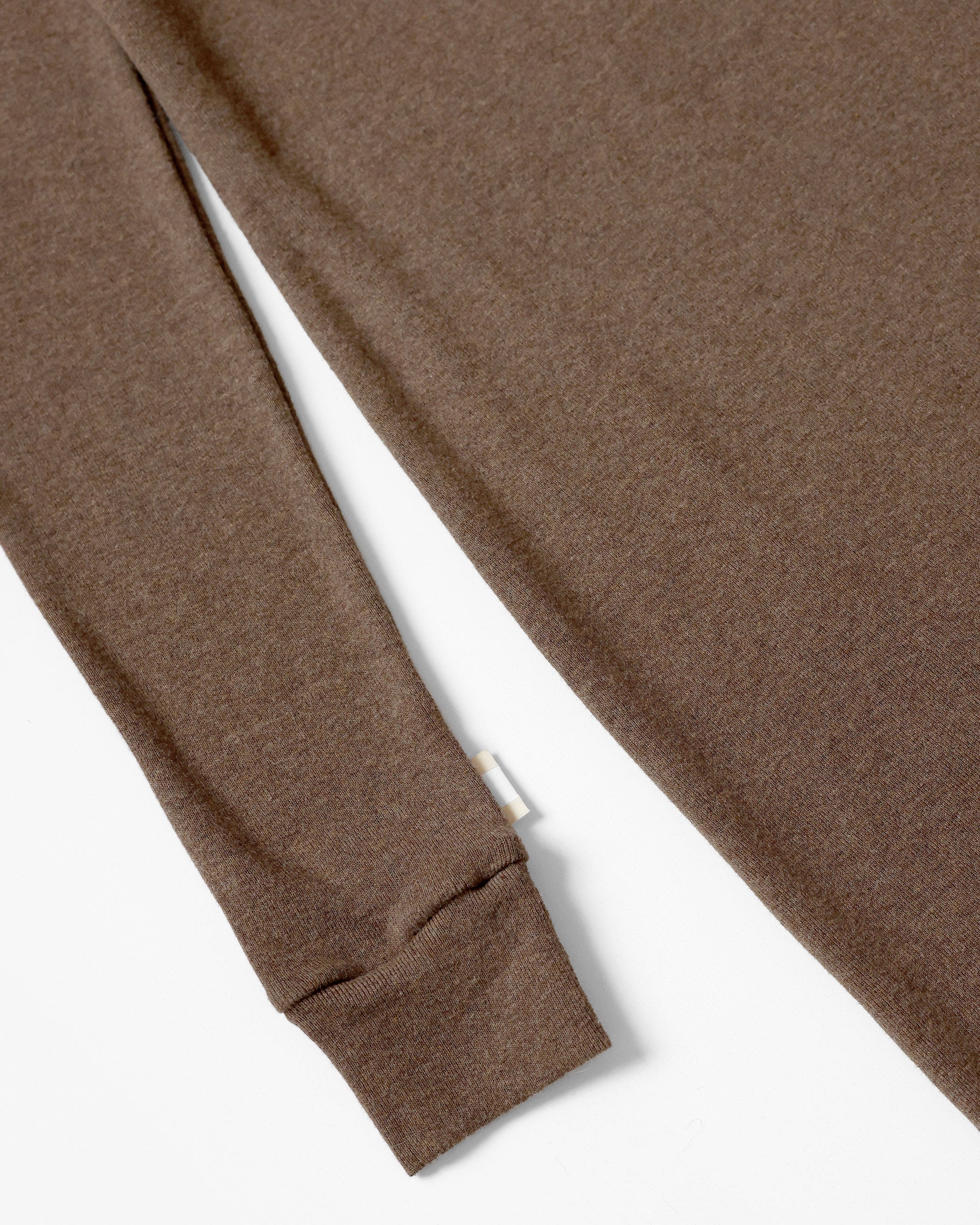 Made in Canada 100% Cotton Fine Ribbed Long Sleeve Dress Heather Brown - Province of Canada 