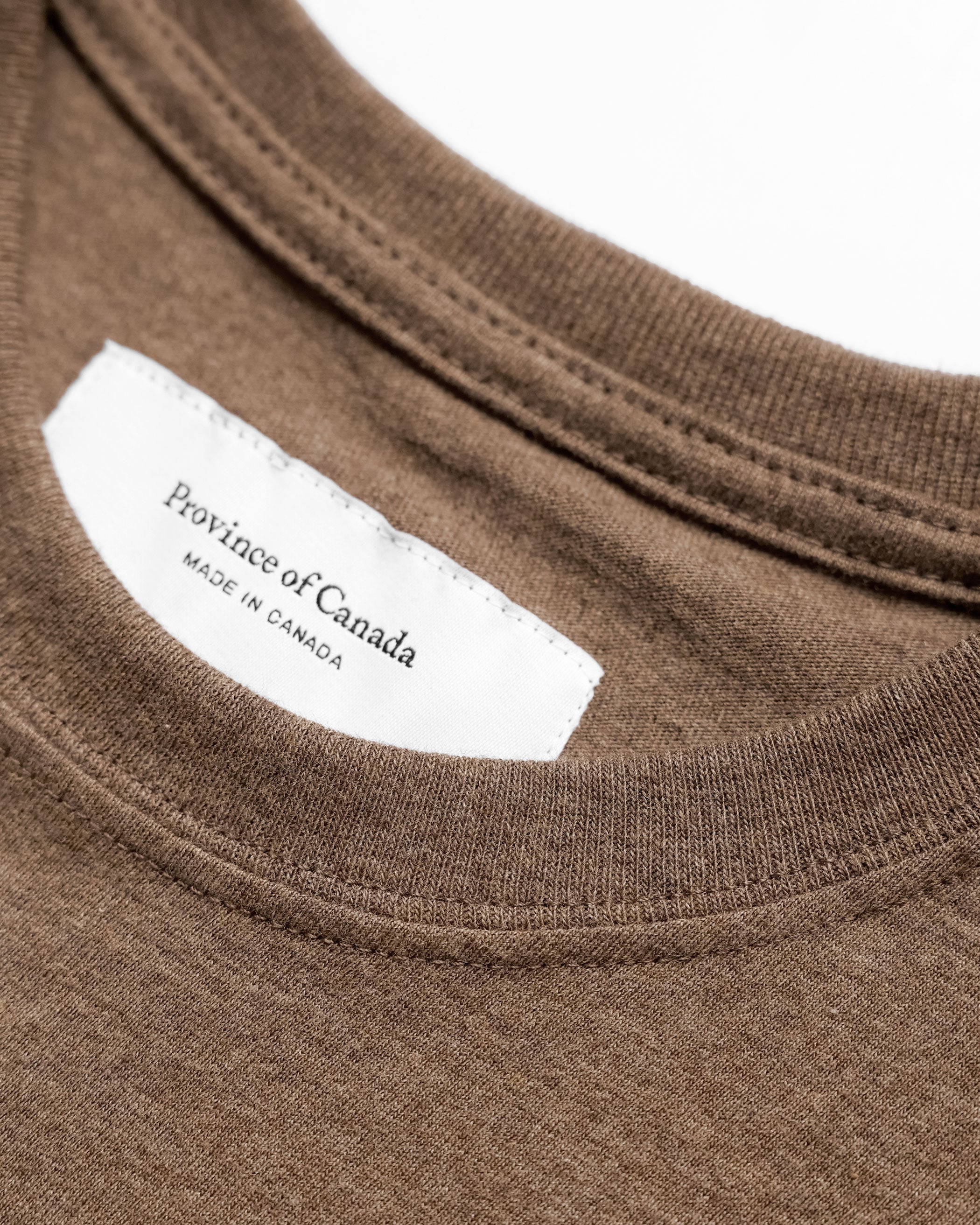 Made in Canada 100% Organic Cotton Monday Crop Tee Heather Brown - Unisex - Province of Canada 