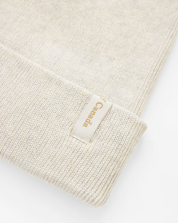 Made in Canada Fine Ribbed Cotton Toque Heather Cream - Province of Canada