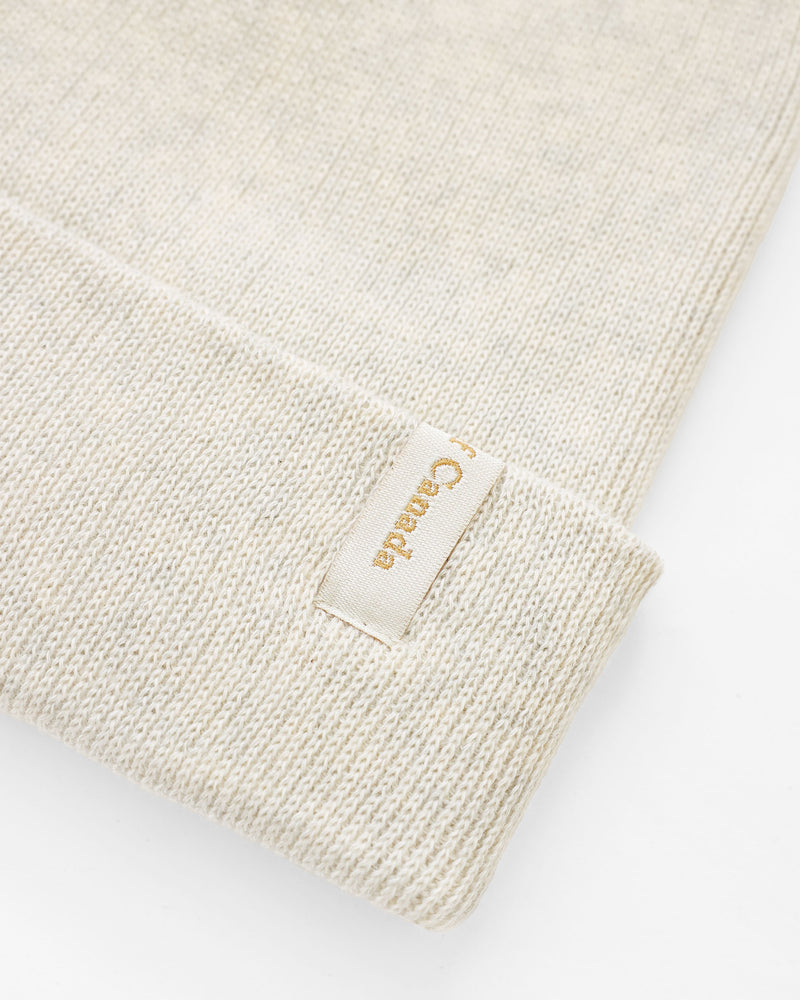 Made in Canada Fine Ribbed Cotton Toque Heather Cream - Province of Canada