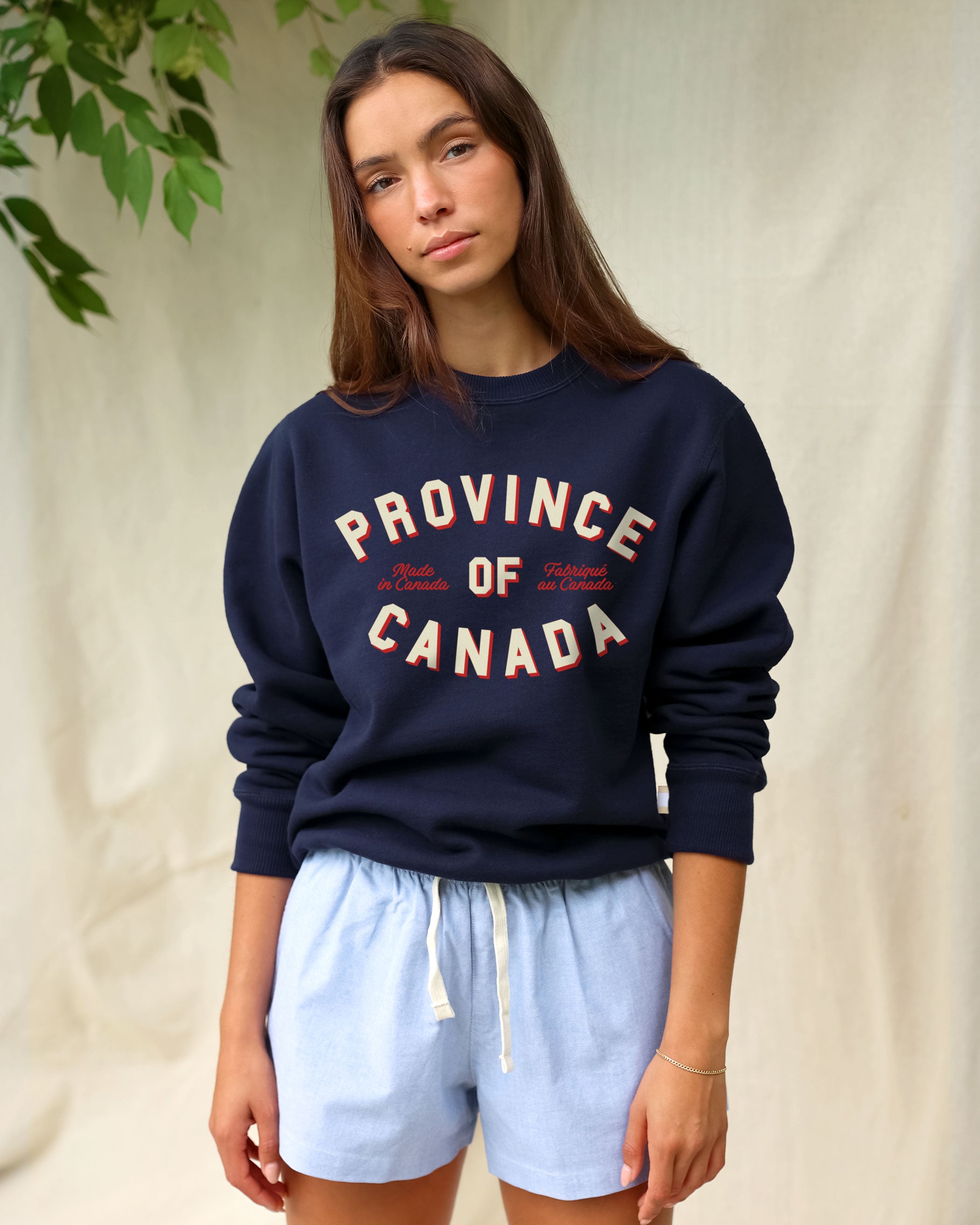 Made in Canada The Logo Fleece Sweatshirt Navy - Province of Canada