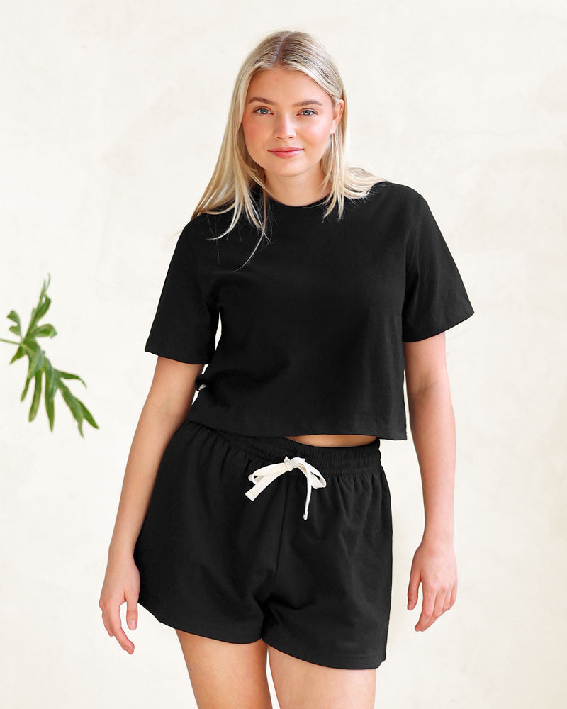 Made in Canada 100% Cotton Jersey Short Black - Womens - Province of Canada