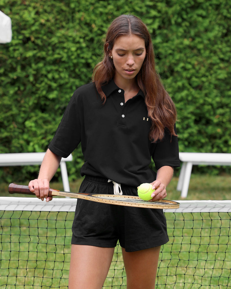 Made in Canada Flag Polo Shirt Black - Unisex - Province of Canada