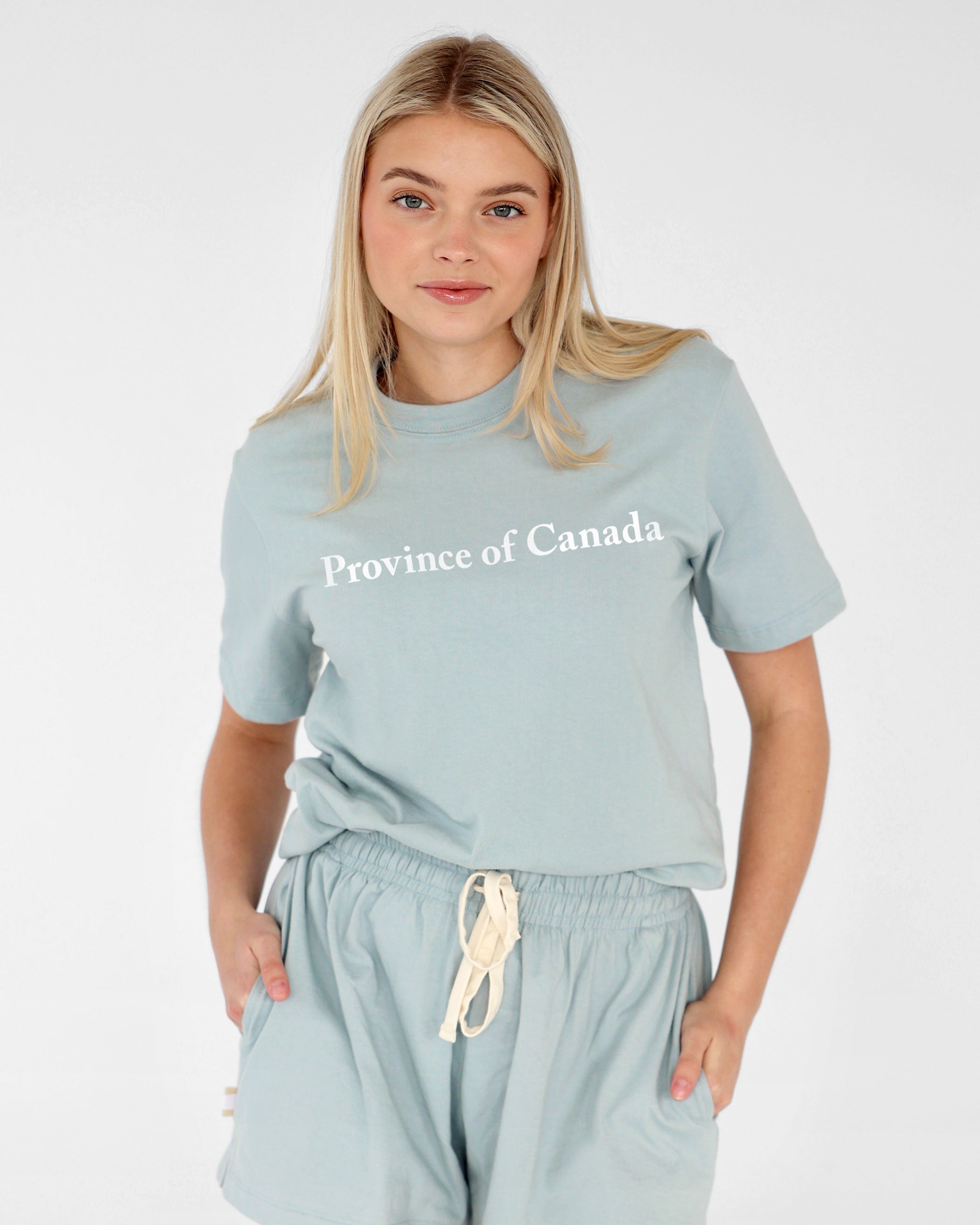 Made in Canada Wordmark Tee Blueish - Unisex - Province of Canada