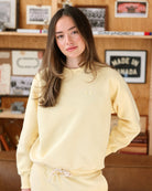 Made in Canada Flag Fleece Sweatshirt Butter - Unisex - Province of Canada