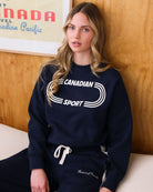 Made in Canada Fleece Canadian Sport Sweatshirt Navy - Unisex - Province of Canada
